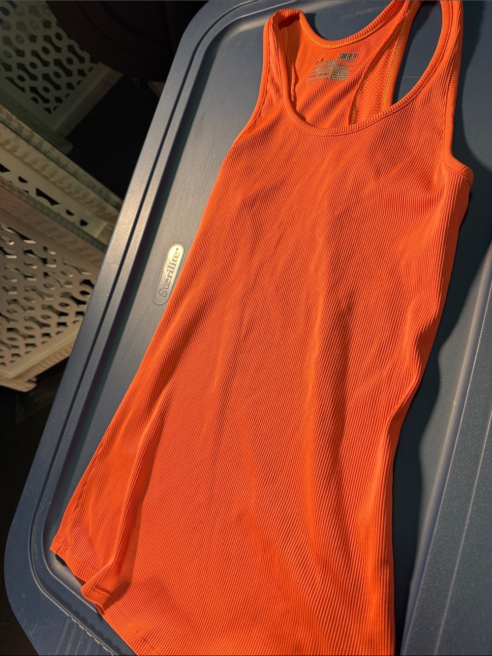 Under Armour Bright Orange Ribbed Racerback Tank